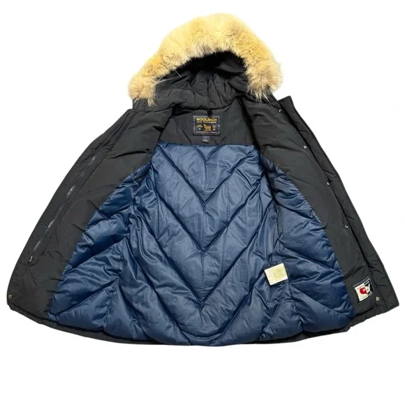 WOOLRICH Arctic Parka in Urban Touch with Detachable Fur size Small - Picture 10 of 16